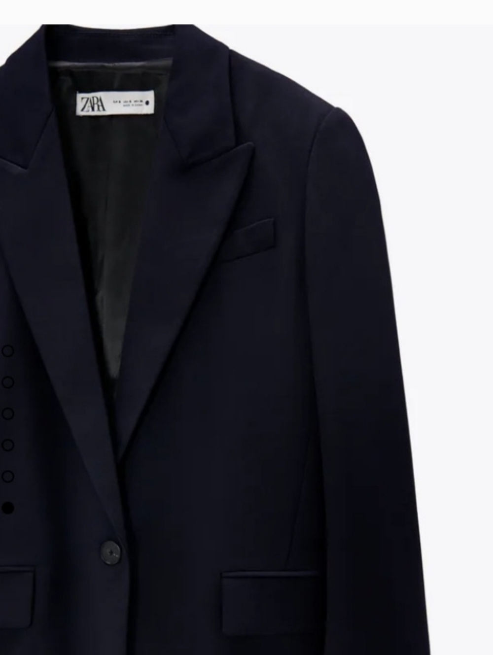Zara  Oversized Blazer Navy Blue Size M - Picture 5 of 10